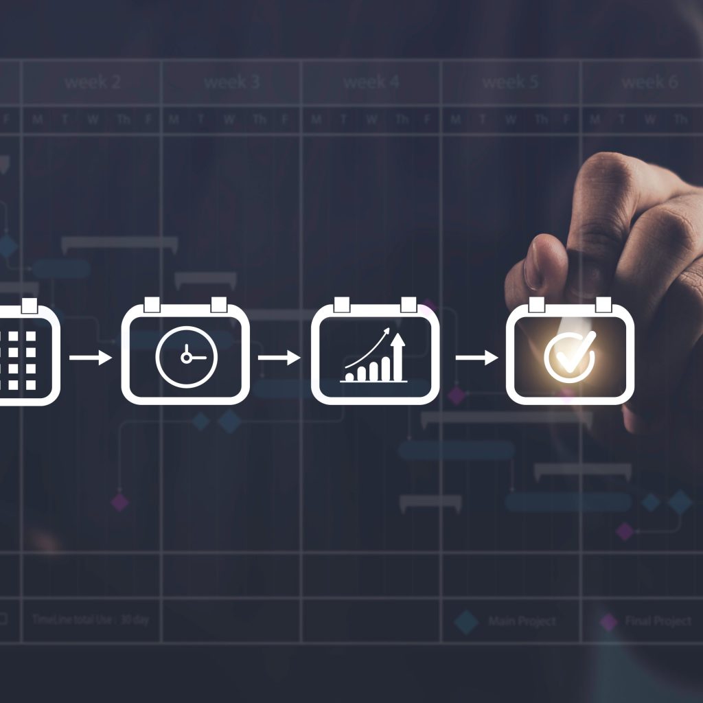 goal setting and tracking icons on a virtual screen