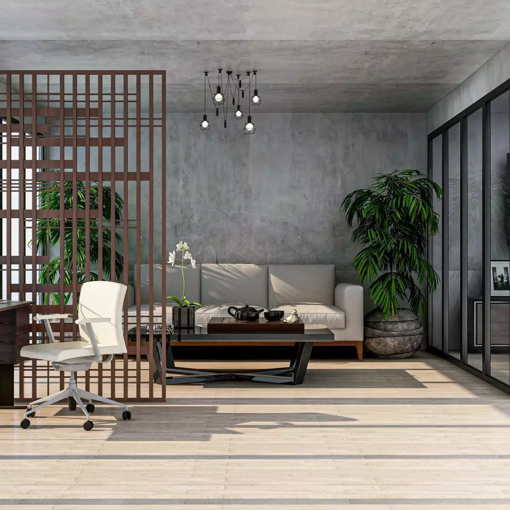 Stylish modern office with desk, meeting room, and lounge area – professional setting for virtual business address Singapore services